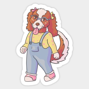 Nerdy Spaniel Sticker